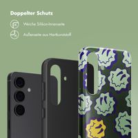 Selencia Vivid Back Cover Samsung Galaxy S24 - Wavy Smiley Green