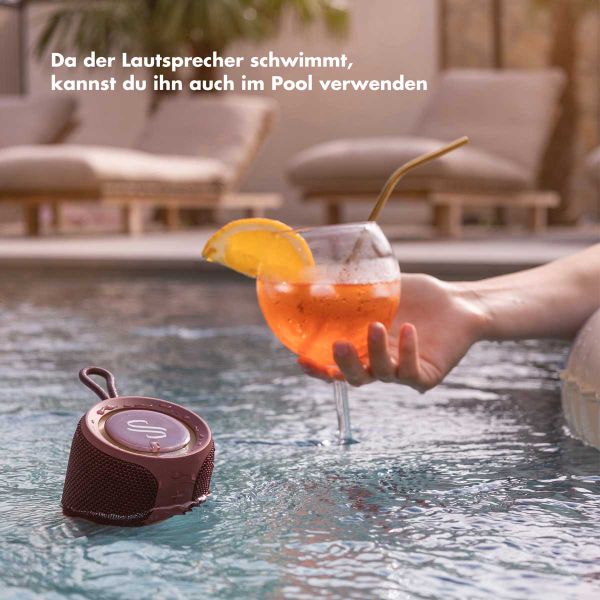 Selencia AquaPlay Bluetooth-Lautsprecher - Drahtloser Lautsprecher - Wasserdicht - Bordeaux