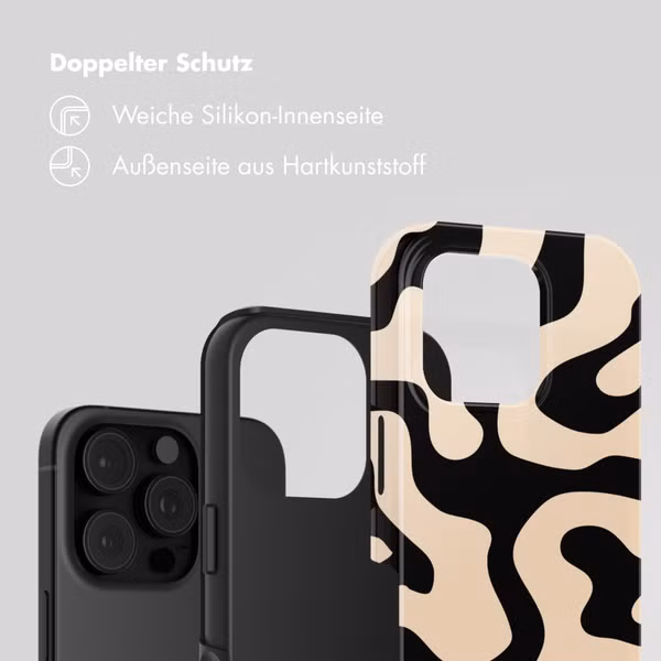 Selencia Vivid Back Cover Apple iPhone 16 Pro - Art Wave Black