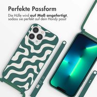 imoshion SilikonHülle design mit Band Apple iPhone 13 Pro - Petrol Green Groovy
