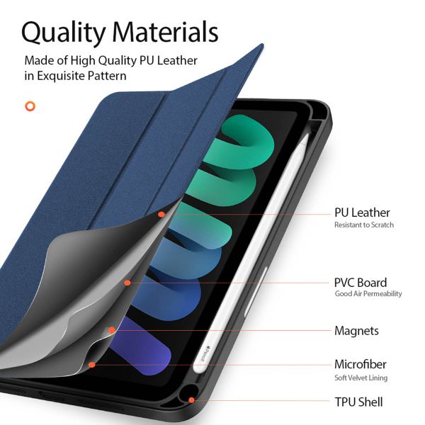 Dux Ducis Domo Klapphülle Apple iPad Mini 7 (2024) / iPad Mini 6 (2021) - Dunkelblau