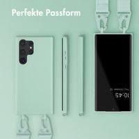 Selencia SilikonHülle mit abnehmbarem Band Samsung Galaxy S23 Ultra - Türkis