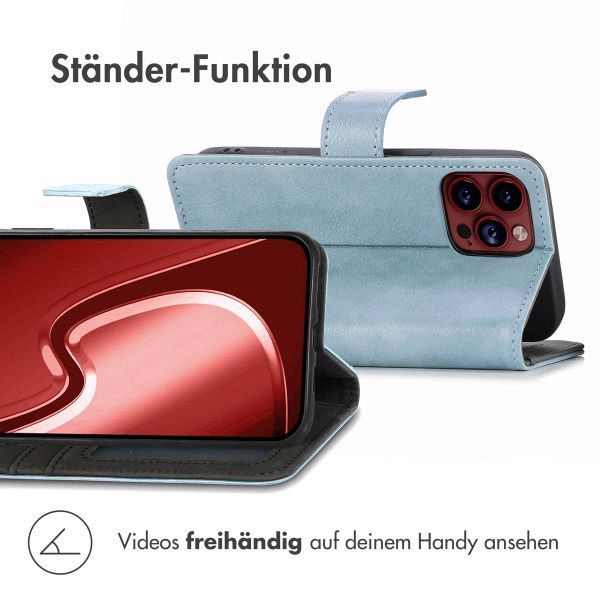 imoshion Luxuriöse Klapphülle Apple iPhone 15 Pro - Hellblau