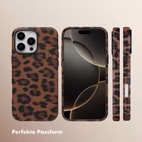 Selencia Sabi Backcover Leopardenmuster mit MagSafe Apple iPhone 16 Pro Max - Mocha Brown