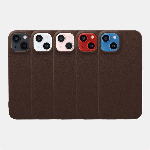 imoshion Texture Backcover Apple iPhone 14 / 13 - Dunkelbraun