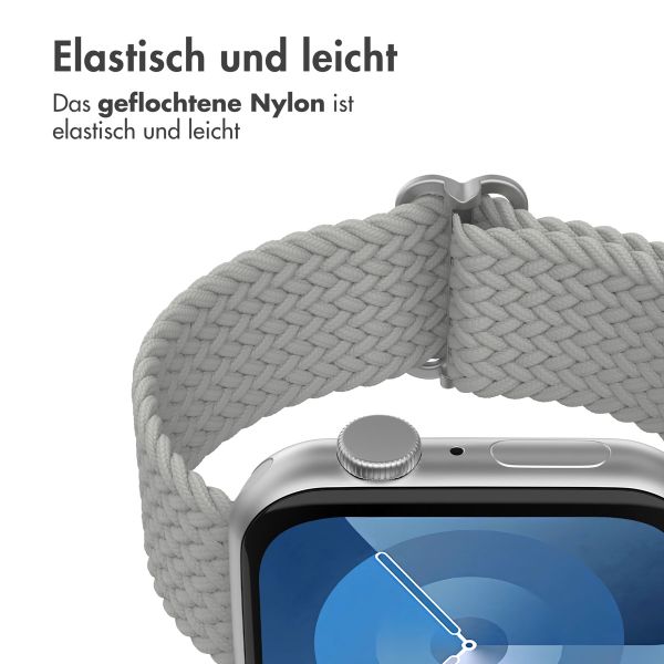 imoshion Gewebtes Nylonarmband für das Apple Watch Series 1 bis 11 / SE / Ultra (44/45/46/49 mm) - Grau