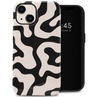 Selencia Vivid Tough Back Cover für das Apple iPhone 14 - Art Wave Black