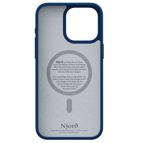 Njorð Collections Wildleder Comfort+ Case MagSafe für das iPhone 15 Pro Max - Blue