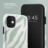 Selencia Vivid Back Cover Apple iPhone 11 - Colorful Zebra Sage Green
