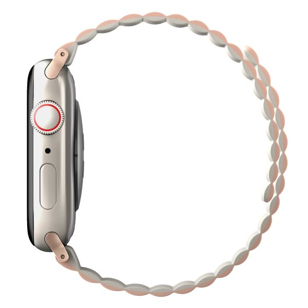 Uniq Revix doppelseitiges Armband für das  Apple Watch Series 1 t/m 9 / SE (38/40/41 mm) | Series 10 / 11 (42 mm) - Blush Pink / Beige