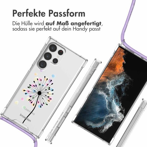 imoshion Design Hülle mit Band für das Samsung Galaxy S22 Ultra - Sandstone Dandelion