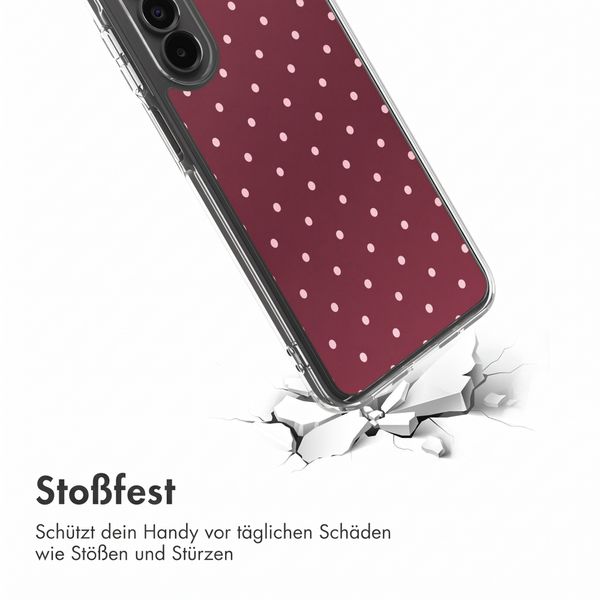 imoshion Design Hülle Samsung Galaxy A18 (4G) / A17 (4G/5G) - Polka Dot Bordeaux
