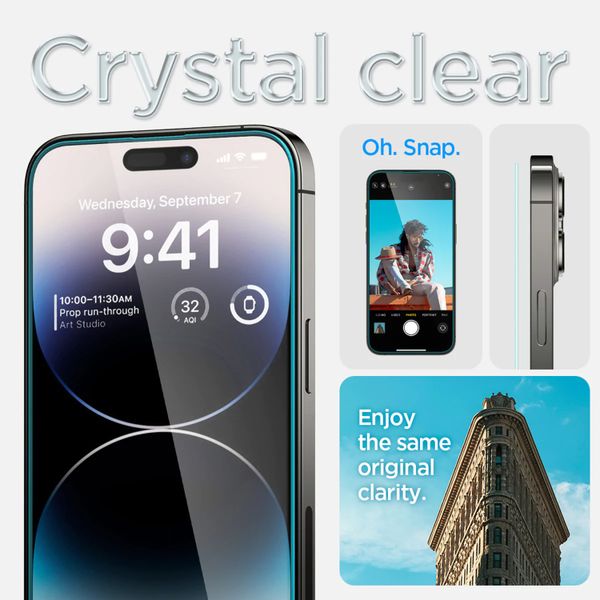 Spigen GLAStR Fit Displayschutzfolie  + Applicator 2-pack für das Apple iPhone 14 Pro