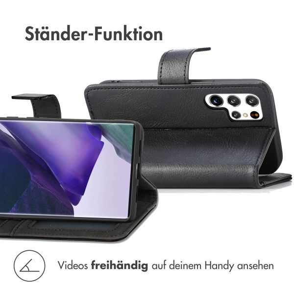 imoshion Luxuriöse Klapphülle Samsung Galaxy S22 Ultra - Schwarz
