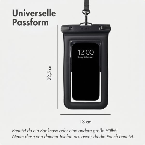 imoshion Floating Waterproof Pouch - Universelle wasserdichte Handyhülle - Schwarz