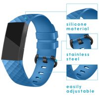 imoshion Silikonband für das  Fitbit Charge 3 / 4 - Blau