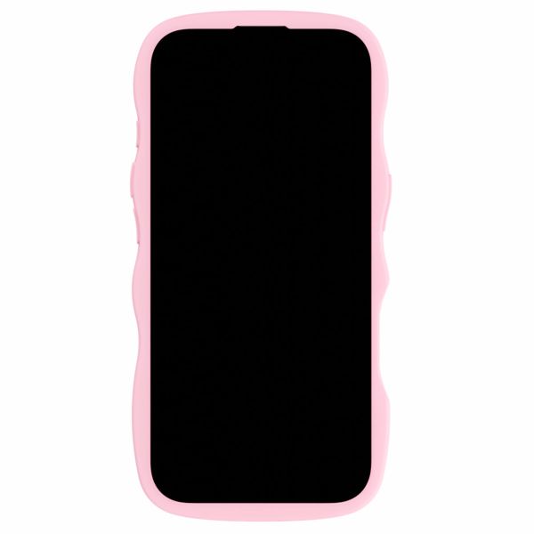 Holdit Wavy Case für das iPhone 16 Pro - Pink / Transparent