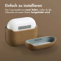 Accezz Echtes Leder Case Apple AirPods 3 - Taupe