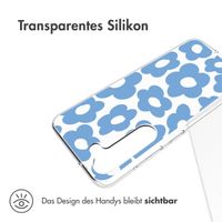 imoshion Design Hülle Samsung Galaxy S23 Plus - Retro Blue Flowers