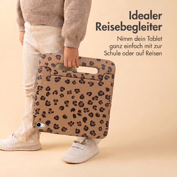 imoshion Kinder­sicheres Design Backcover mit Griff Apple iPad 11 (2025) 11 Zoll A16 / iPad 10 (2022) 10.9 Zoll - Panthermuster