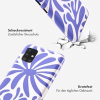 Selencia Vivid Tough Back Cover für das Samsung Galaxy A51 - Modern Bloom Sapphire Blue