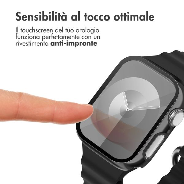 imoshion Full Cover glänzendes Hard Case Apple Watch 7 / 8 / 9 - 45 mm - Schwarz