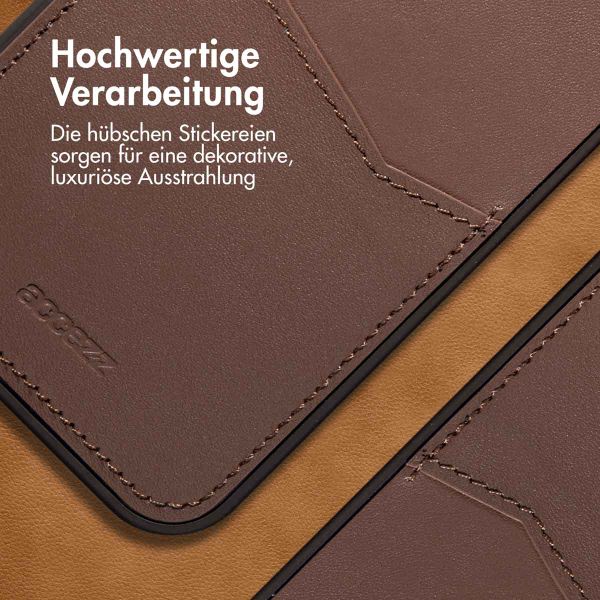 Accezz Premium Leather Card Slot Back Cover Samsung Galaxy S22 Plus - Braun