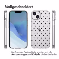 imoshion Design Hülle iPhone 14 - Hearts All Over Black