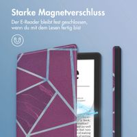 imoshion Design Slim Hard Case Klapphülle Pocketbook Verse / Verse Pro / Verse Pro Color / Vivlio Light / Light HD - Bordeaux Graphic