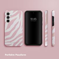 Selencia Vivid Tough Back Cover für das Samsung Galaxy A55 - Colorful Zebra Old Pink