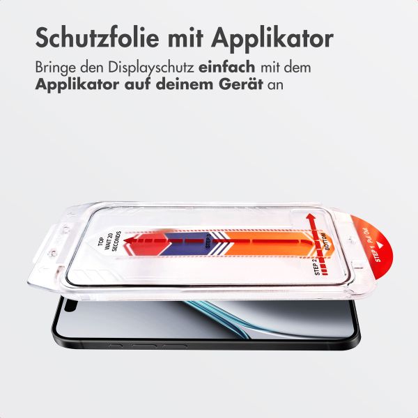 Accezz Gehärteter Glas-Schutz + Applikator Apple iPhone 17