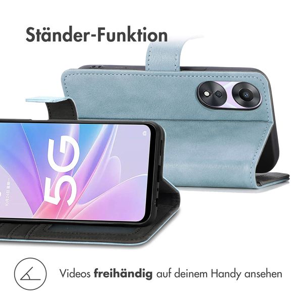 imoshion Luxuriöse Klapphülle Oppo A78 (4G) - Hellblau