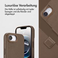 Accezz 2-in-1 Klapphülle aus Leder mit MagSafe Apple iPhone 17e / 16e - Kaffeebraun