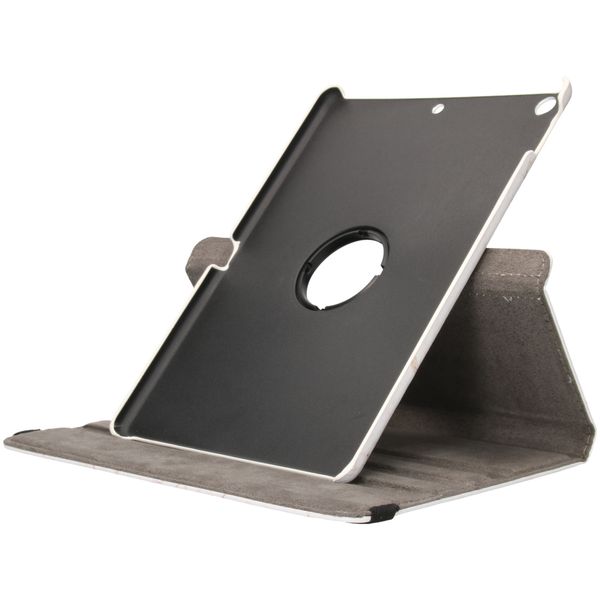 imoshion 360° drehbare Design Tablet Klapphülle Apple iPad 9 (2021) 10.2 Zoll / iPad 8 (2020) 10.2 Zoll / iPad 7 (2019) 10.2 Zoll - White Marble