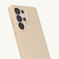Selencia Rivièra Backcover mit MagSafe mit abnehmbaren Haken Samsung Galaxy S25 Ultra - Milky Latte
