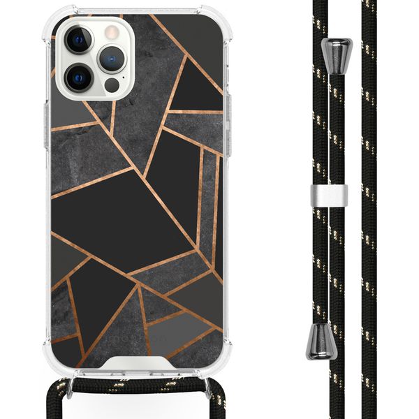 imoshion Design Hülle mit Band für das iPhone 12 Pro Max - Black Graphic
