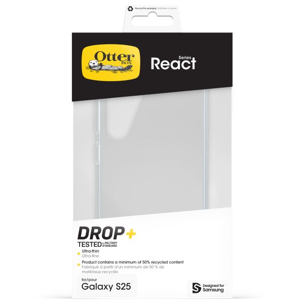 OtterBox React Backcover Samsung Galaxy S25 - Transparent