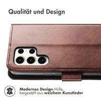 imoshion Luxuriöse Klapphülle Samsung Galaxy S23 Ultra - Dunkelbraun
