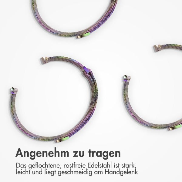 imoshion Magnetisches Milanaise Armband für das  Apple Watch Series 1 - 9 / SE (38/40/41 mm) | Series 10 / 11 (42 mm) - Größe S - Colorful