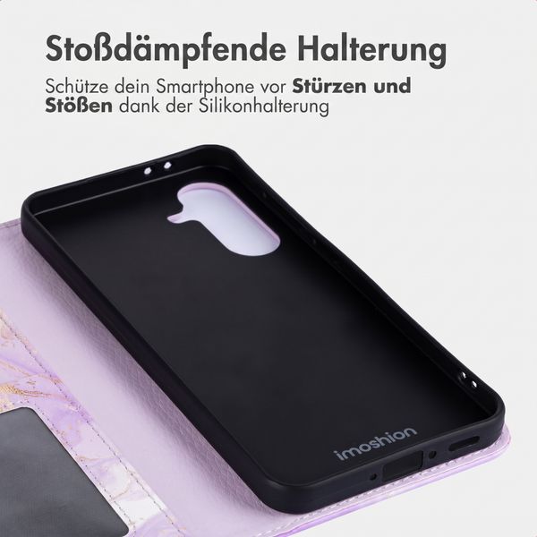 imoshion Design Klapphülle Samsung Galaxy A36 - Purple Marble
