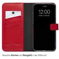 Selencia Echtleder Klapphülle Apple iPhone 18 Pro Max / 17 Pro Max - Rot