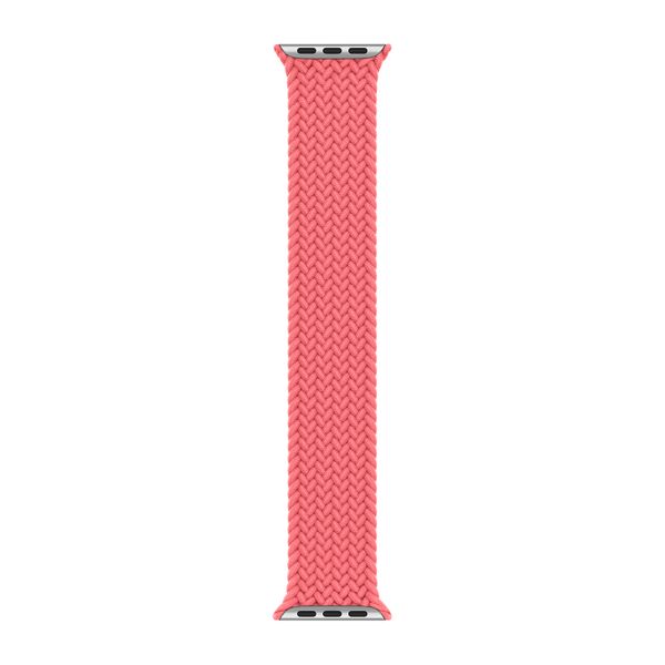 Apple Geflochtenes Solo Loop für  Apple Watch Series 1 - 9 / SE (38/40/41 mm) | Series 10 / 11 (42 mm) - Größe 8 - Pink Punch