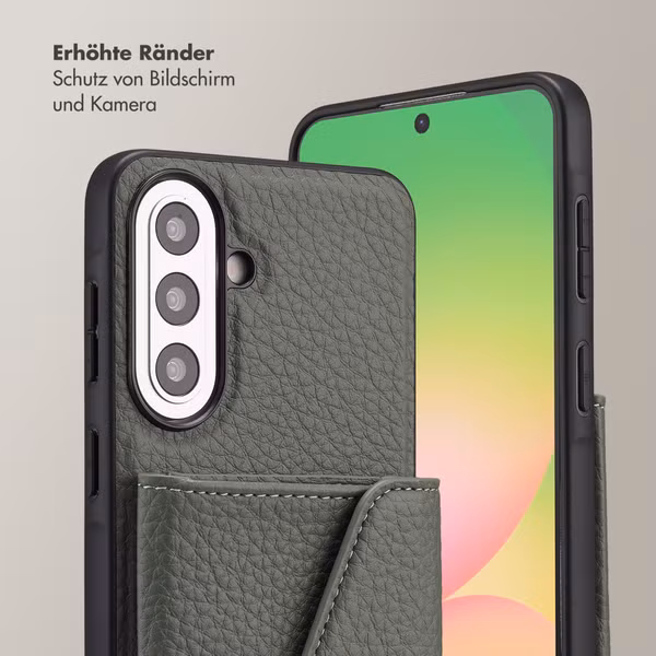Selencia Sera HandyHülle mit Kordel und Umschlag-Kartenhalter Samsung Galaxy A57 (5G) - Sage Green