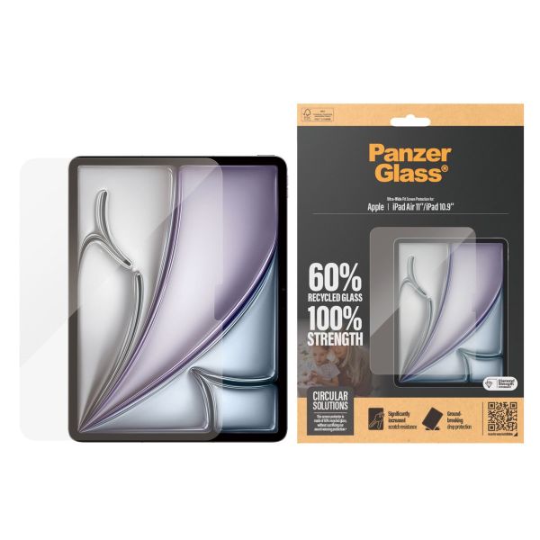 PanzerGlass Ultra Wide Fit Screen Protector für das iPad 10 (2022) 10.9 Zoll / iPad Air 11 Zoll (2024) M2 - Transparent