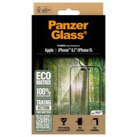 PanzerGlass ﻿Ultra Wide Fit Recycelter Antibakterieller Screen Protector Matrix inkl. Applikator für das Apple iPhone 16