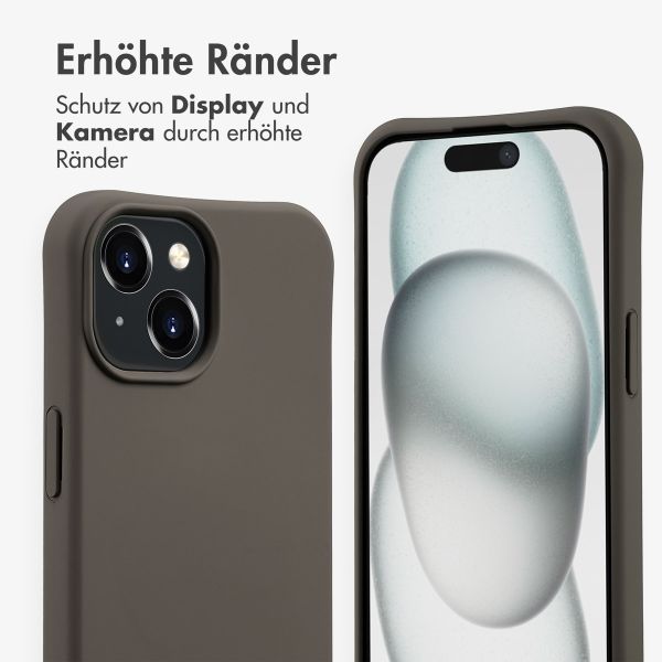 imoshion Color Backcover mit abtrennbarem Band MagSafe für das Apple iPhone 15 - Black Coffee