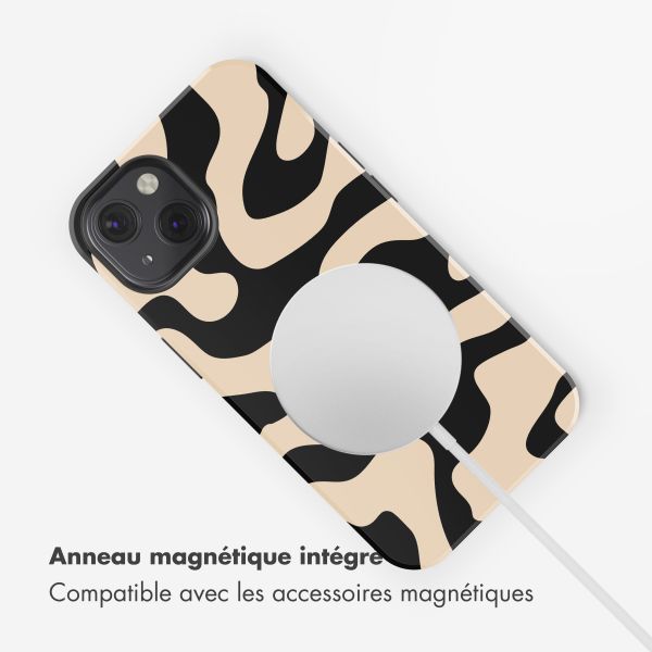 Selencia Vivid Rückabdeckung mit MagSafe Apple iPhone 13 - Art Wave Black