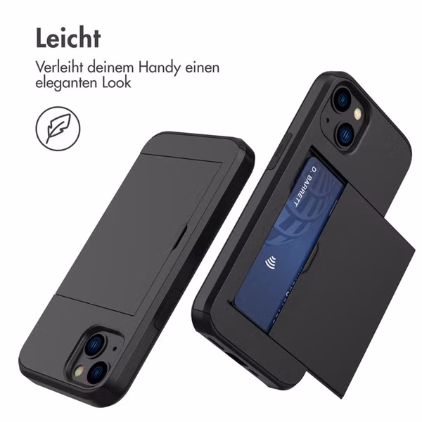 imoshion Backcover mit Kartenfach Apple iPhone 13 Mini - Schwarz