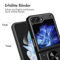 imoshion Rugged Back Cover mit Ring Samsung Galaxy Z Flip 6 - Schwarz
