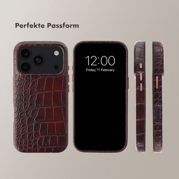 Selencia Croco Backcover mit MagSafe Apple iPhone 18 Pro / 17 Pro - Choco Brown
